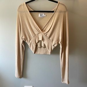 Princess Polly cropped long sleeve top